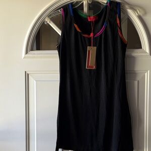 Lior Luxe Black tank with Colorful Accents
